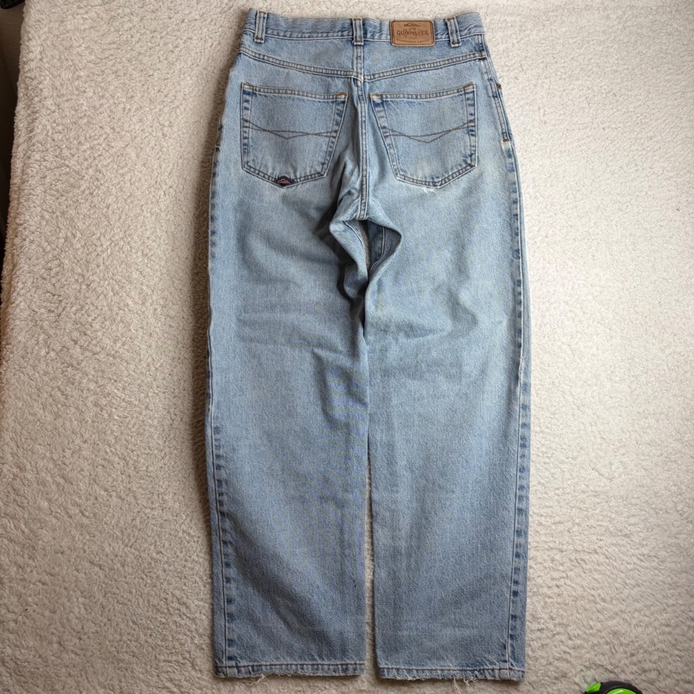 Vintage Quiksilver Salt Water Denim Jeans Light Wash Y2K Skater 32x30 Mens